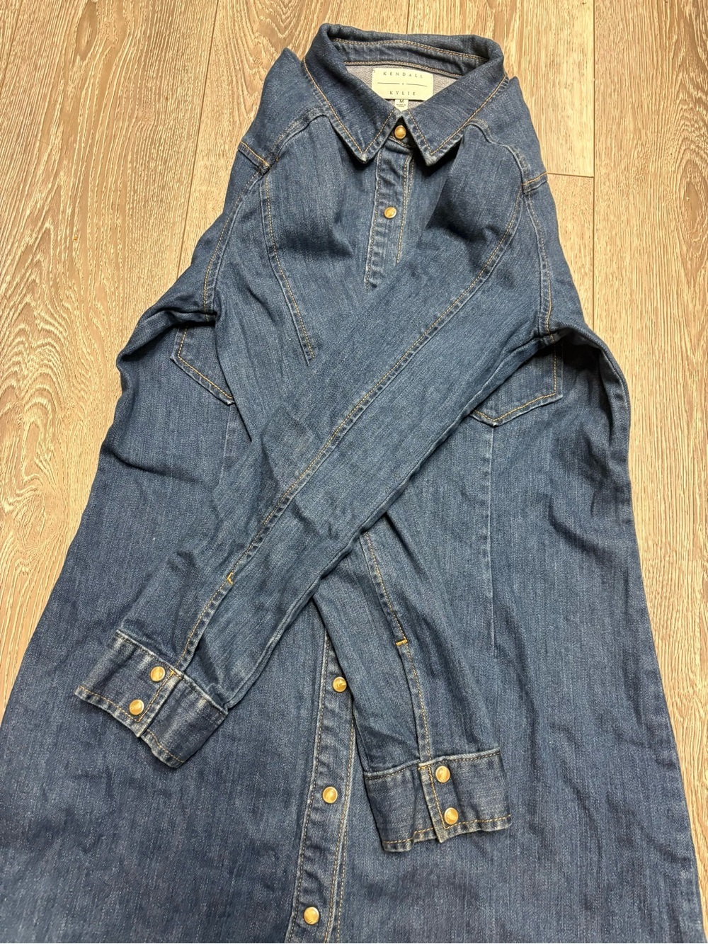 Kendall & Kylie Indigo Denim Shirt Dress - Picture 9 of 11